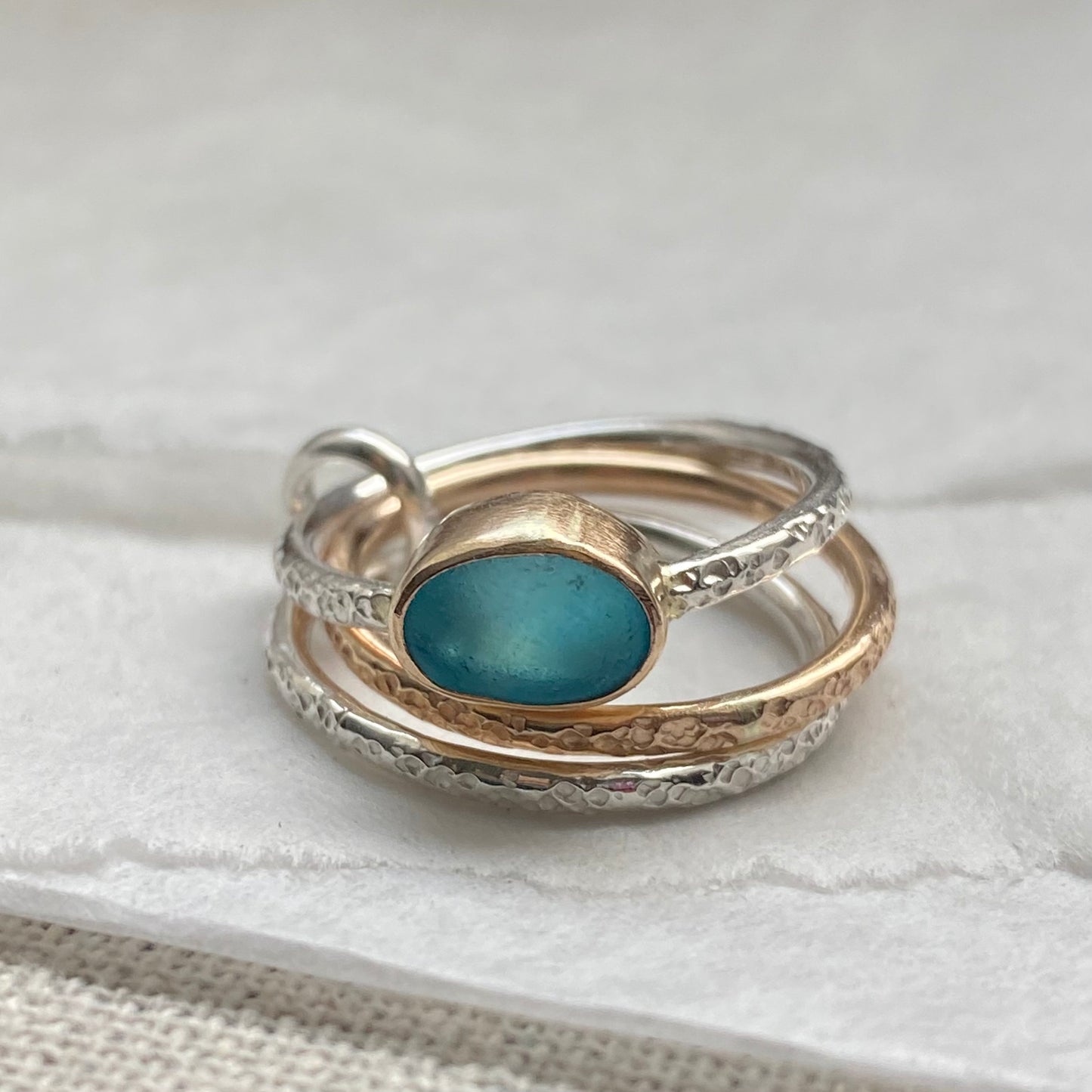 Ternion Tides Sea Glass Ring