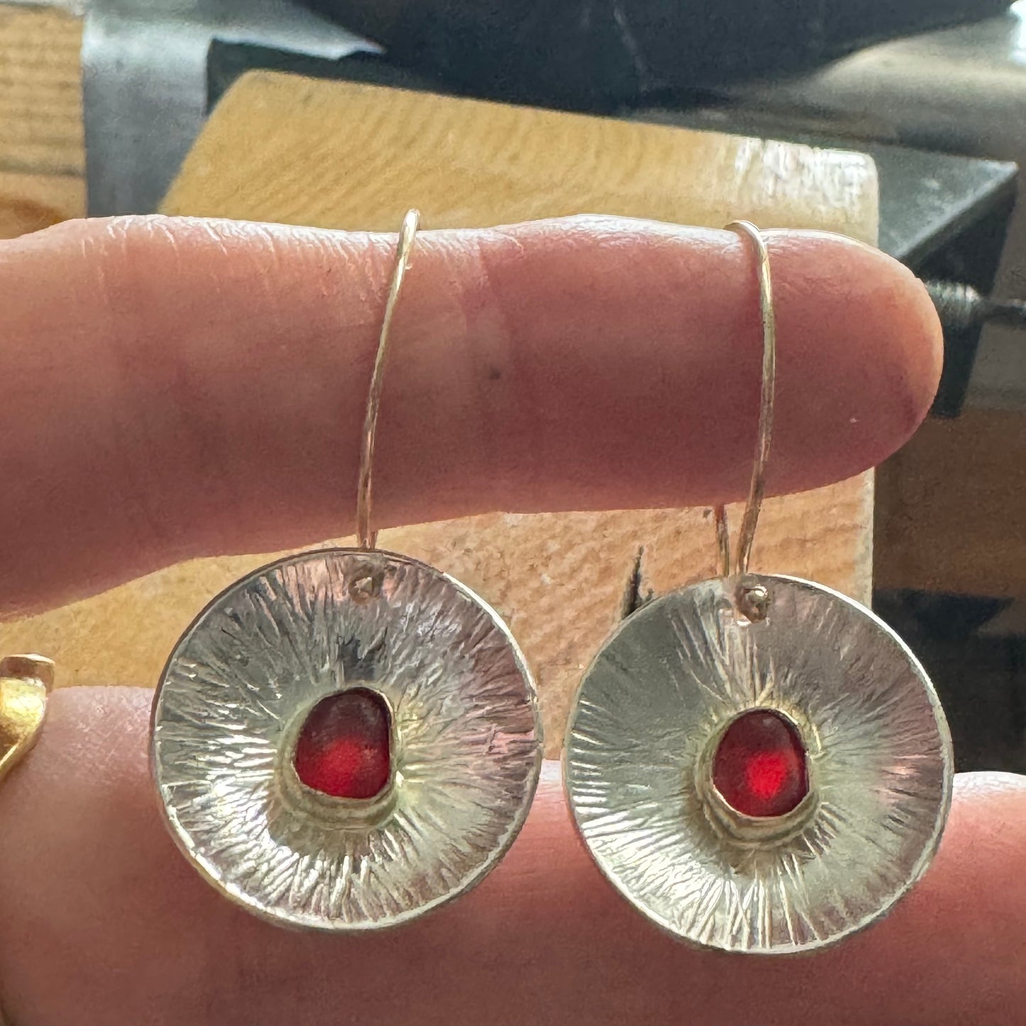 The Coin Earrings in a Flower Design