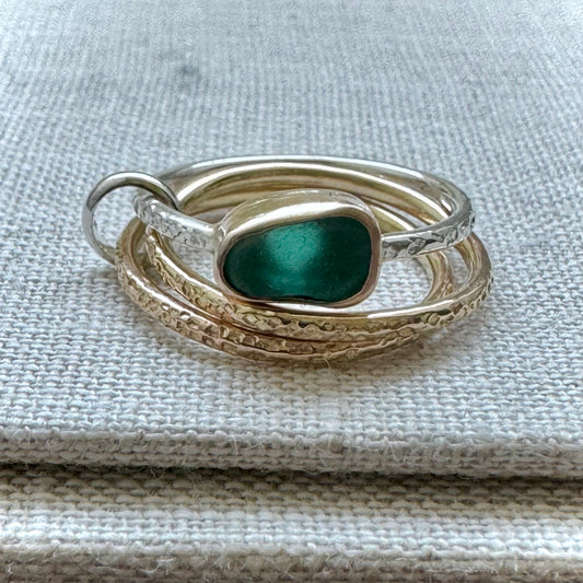 Ternion Tides Sea Glass Ring