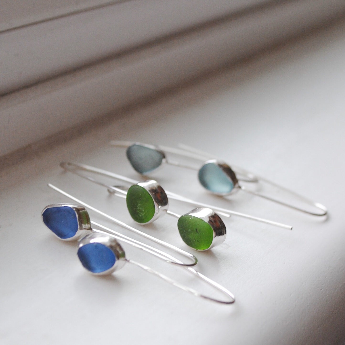 The Threader | Sea Glass Earrings