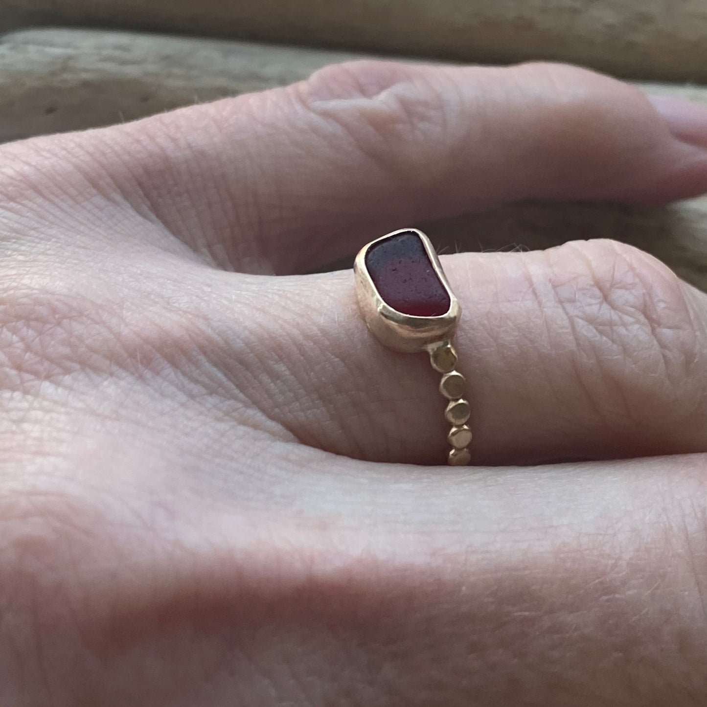 The Repetition Band | Sea Glass Ring