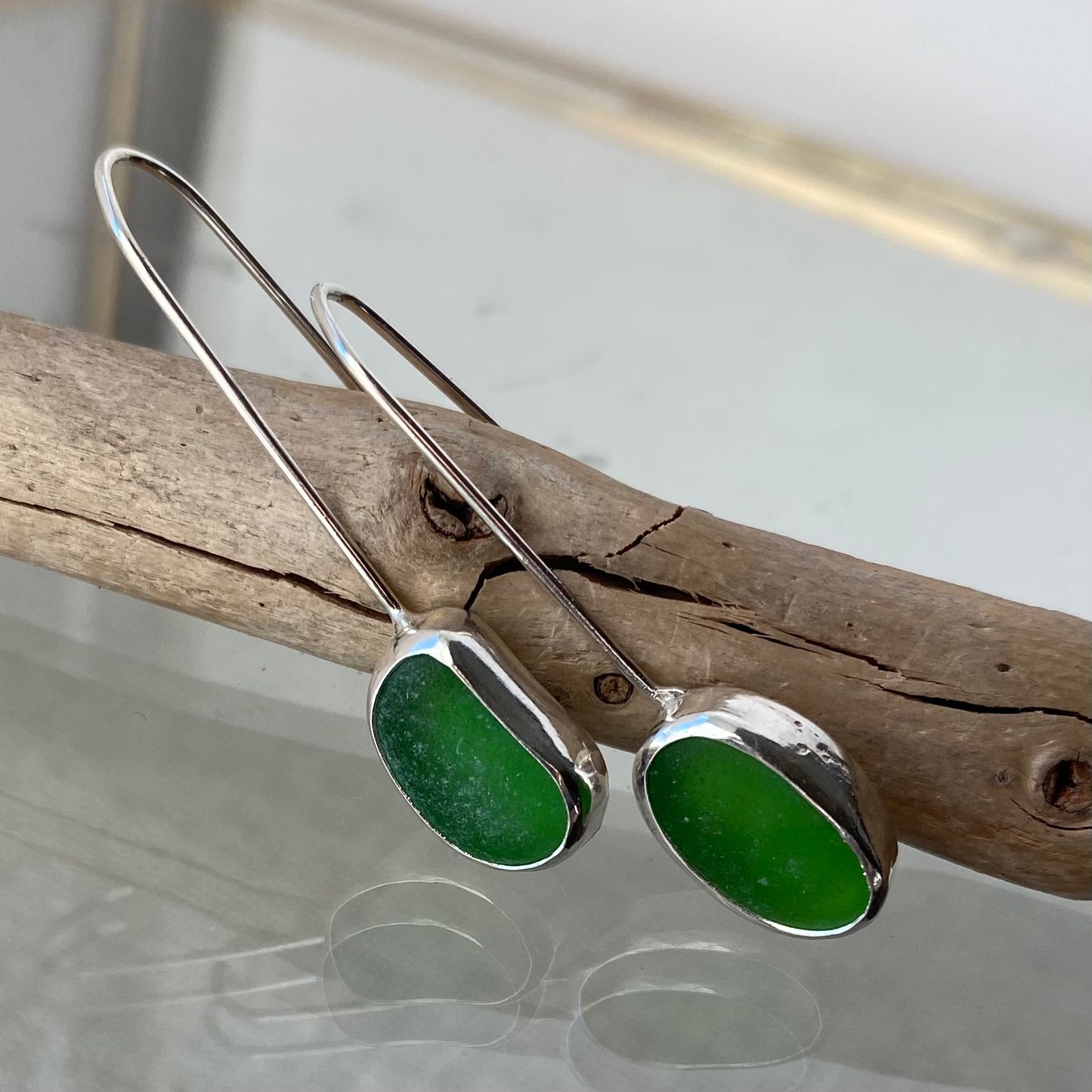 The Threader | Sea Glass Earrings
