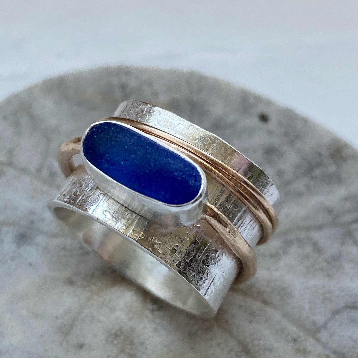 The Meditation Ring with Gold Bands