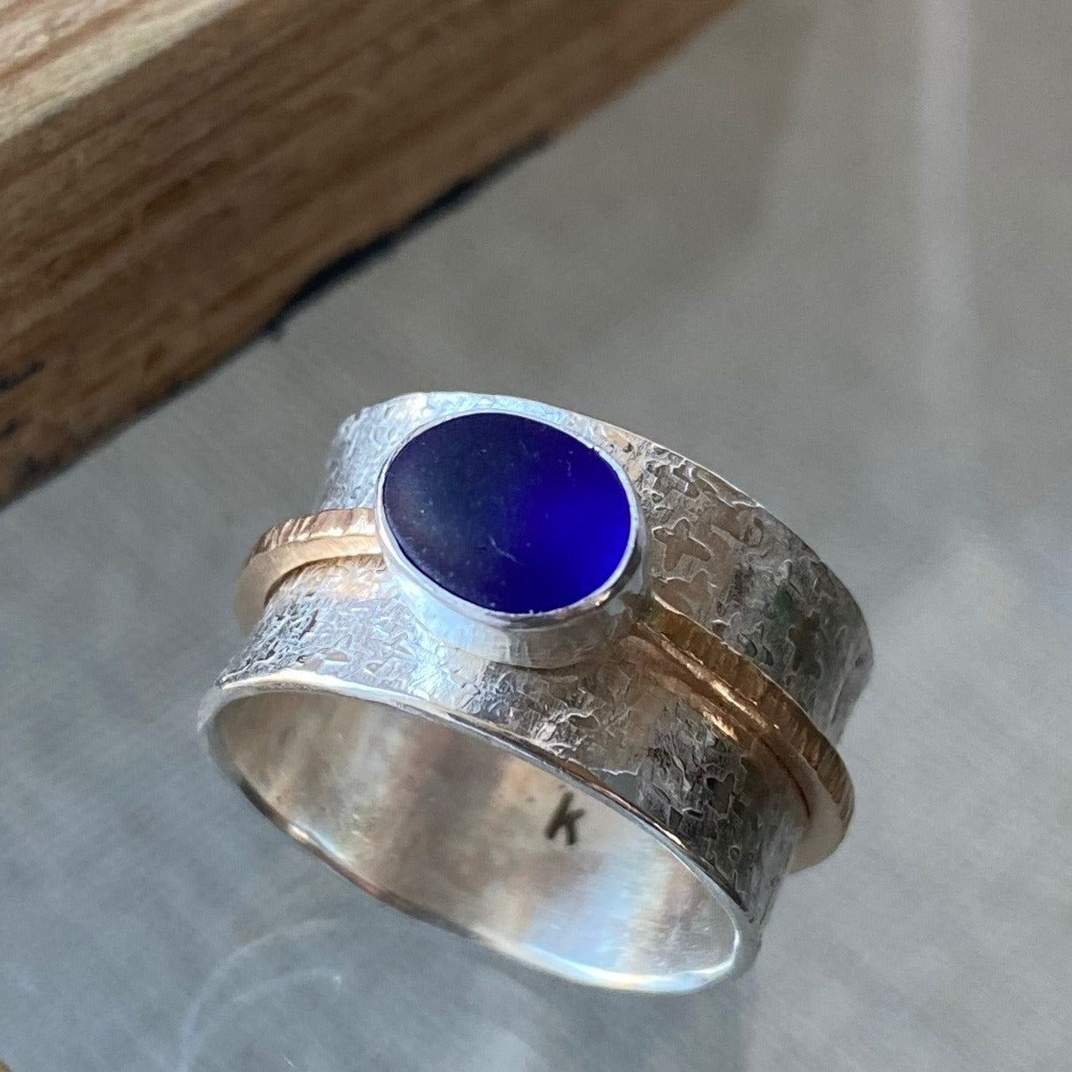 The Meditation Ring | Sea Glass Ring