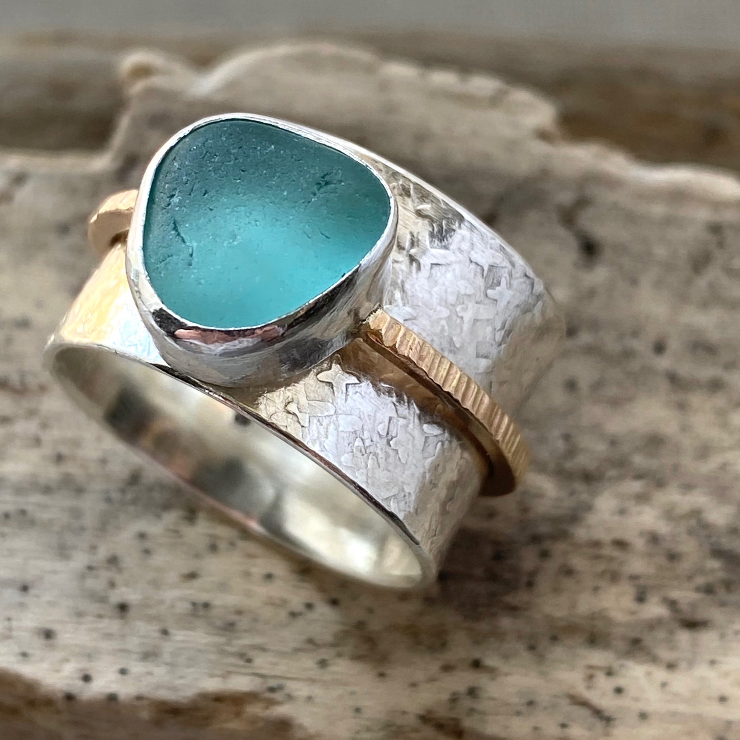 The Meditation Ring | Sea Glass Ring