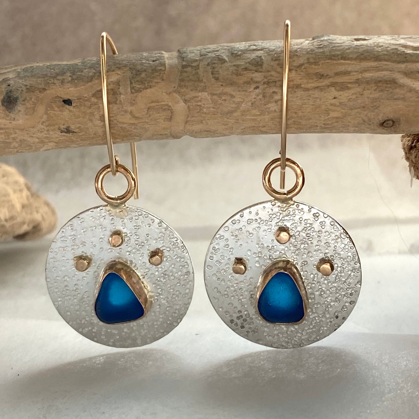 The Coin Earrings | Sea Glass Earrings