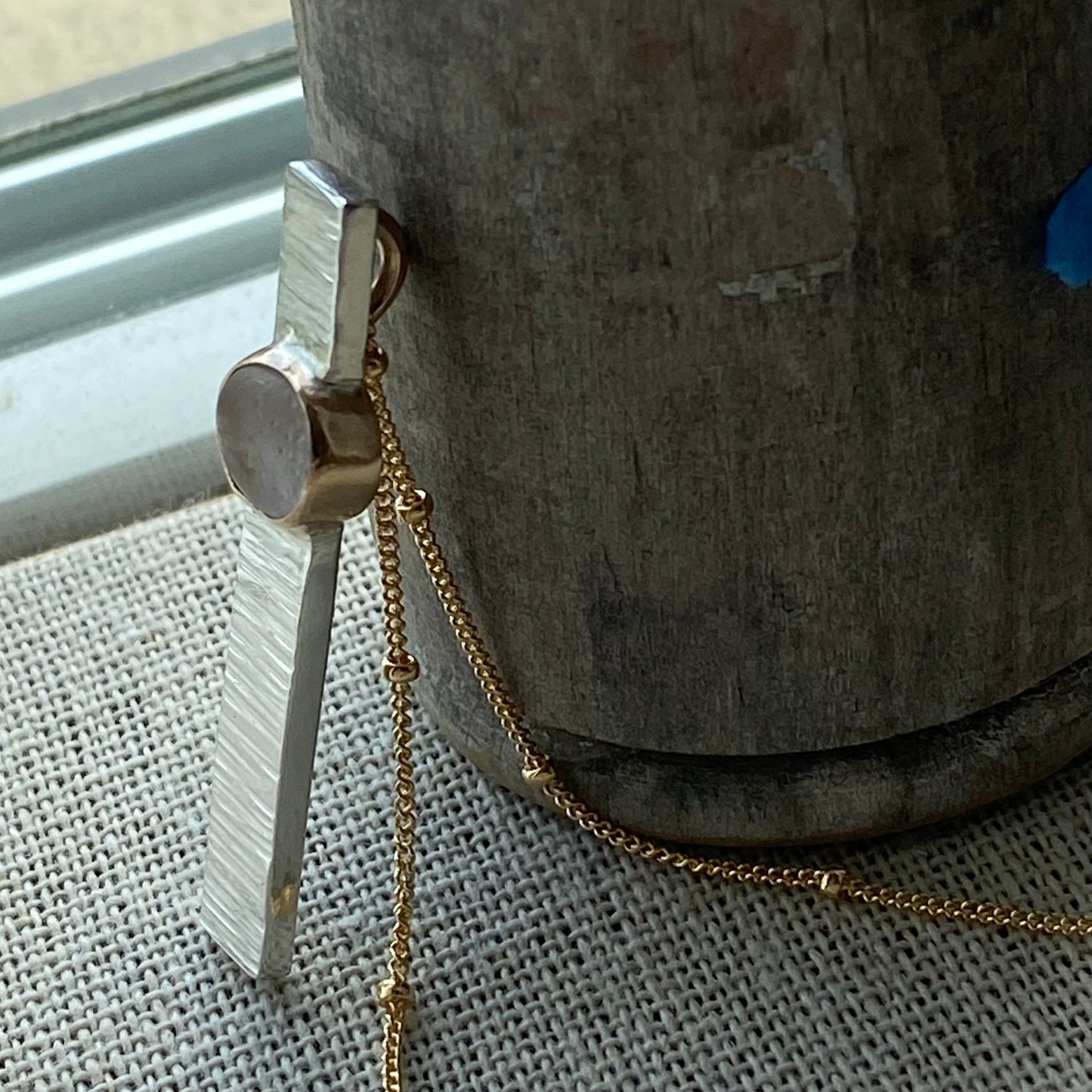 The Ascension Bar Necklace | Sea Glass Pendant