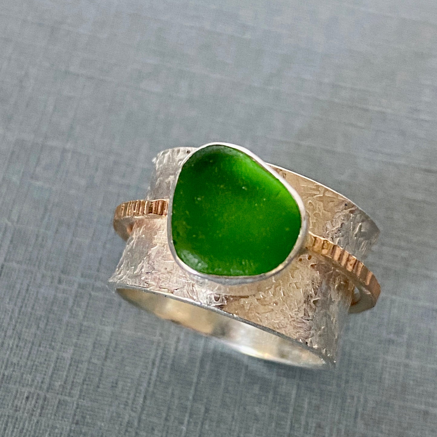 The Meditation Ring | Sea Glass Ring