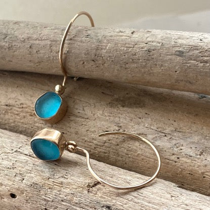 The Offset Earrings | Sea Glass Earrings