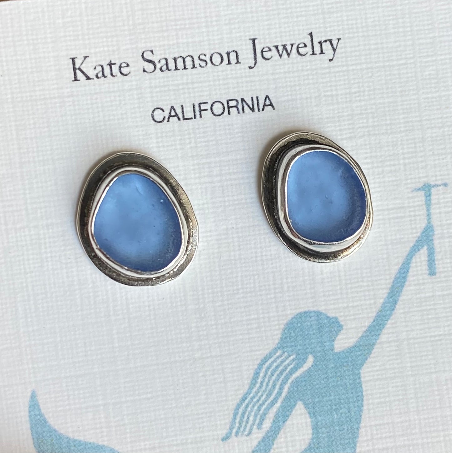 The Studs with Edge | Sea Glass Studs