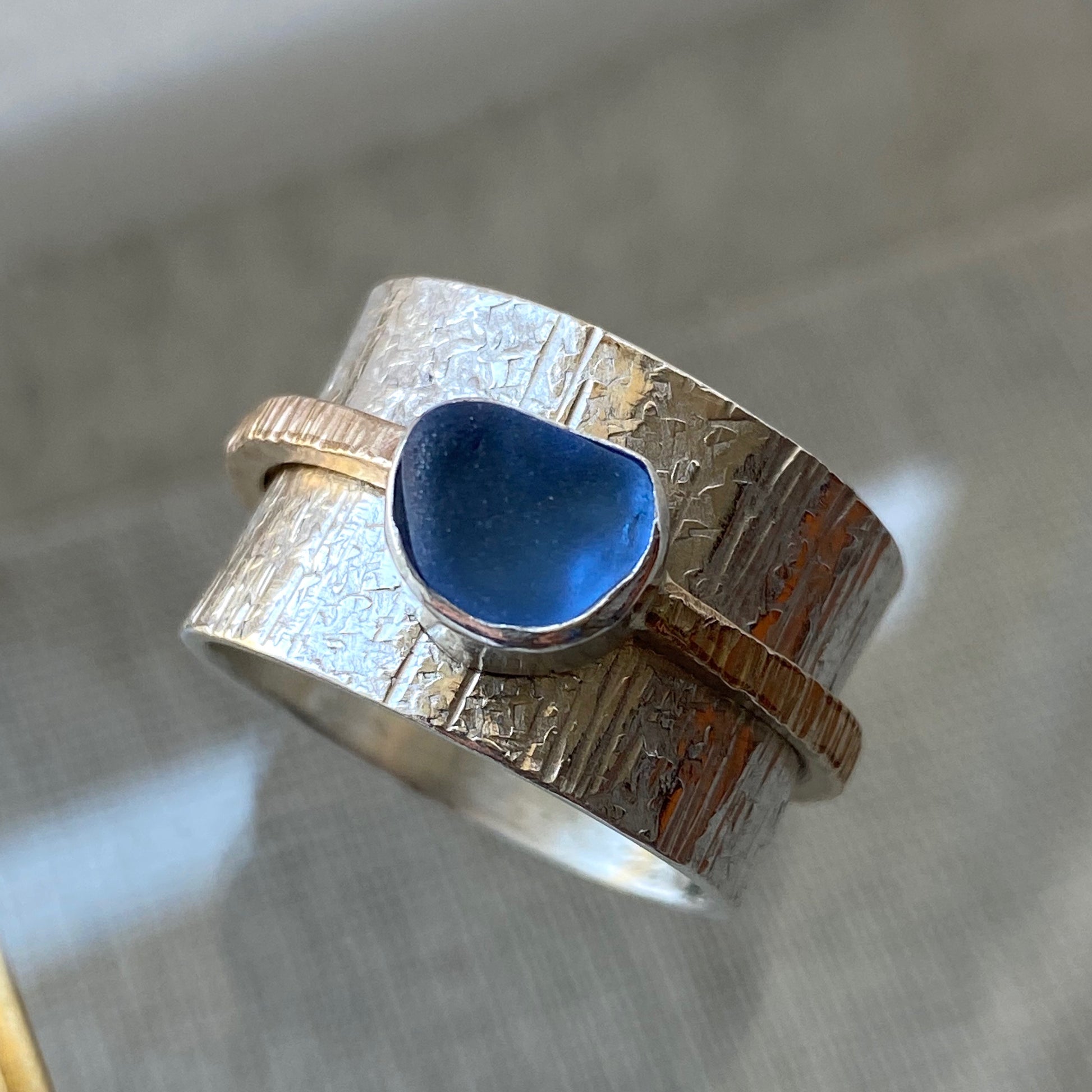 The Meditation Ring | Sea Glass Ring