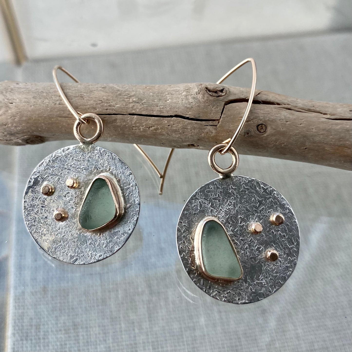 The Coin Earrings | Sea Glass Earrings