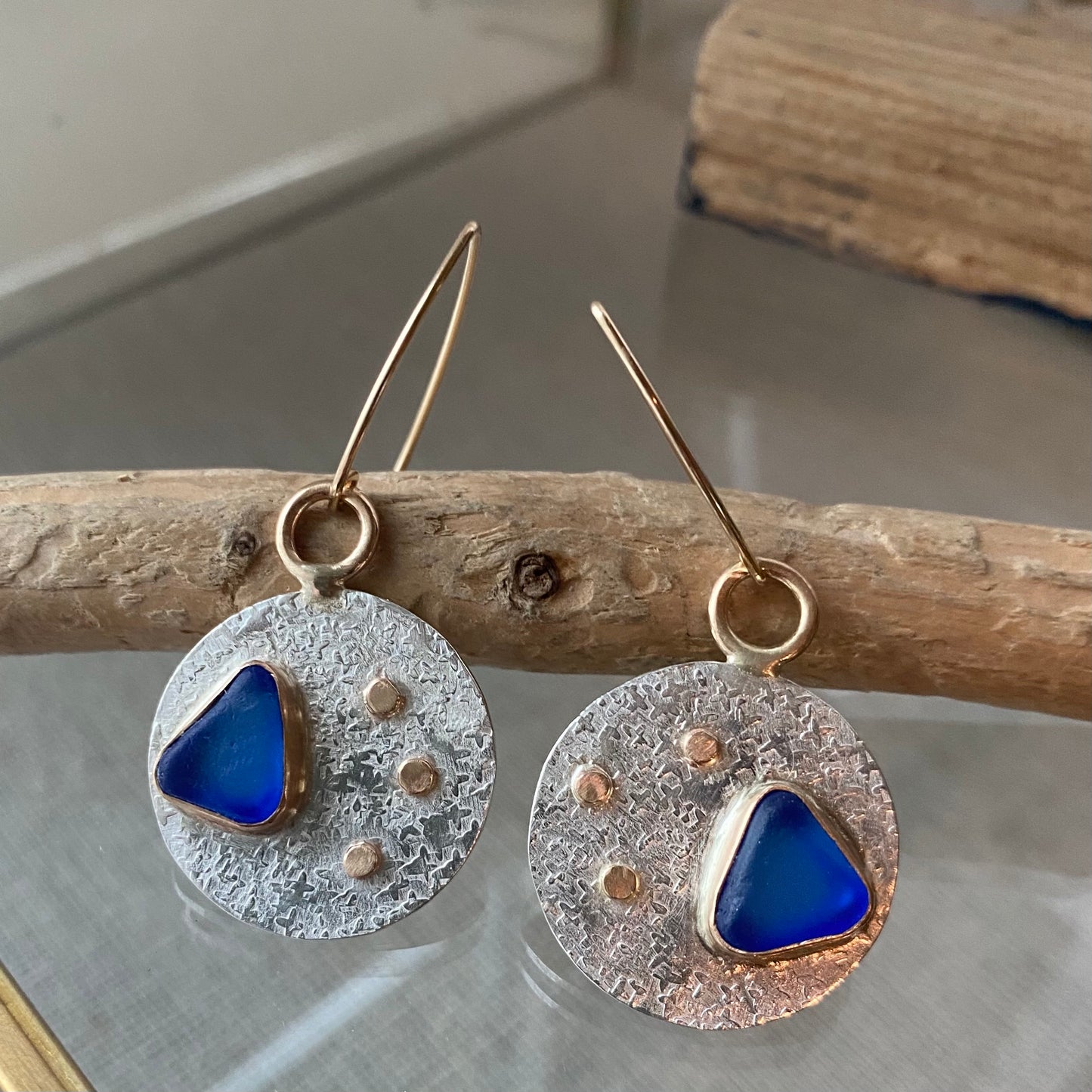 The Coin Earrings | Sea Glass Earrings