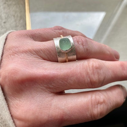 The Meditation Ring | Sea Glass Ring