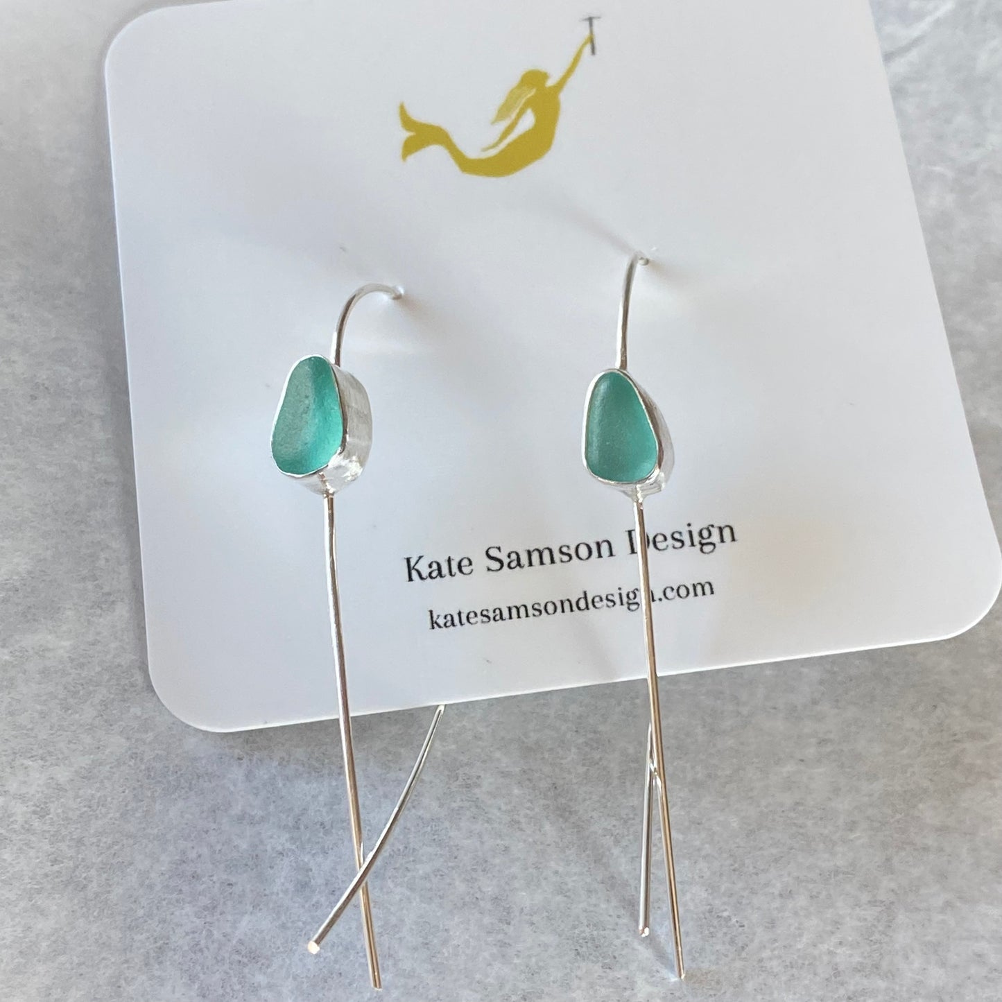 The Fish Threader | Sea Glass Earrings