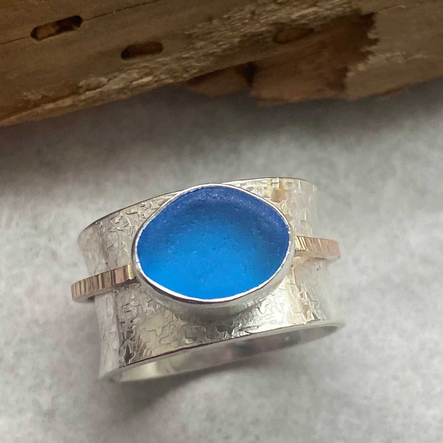 The Meditation Ring | Sea Glass Ring