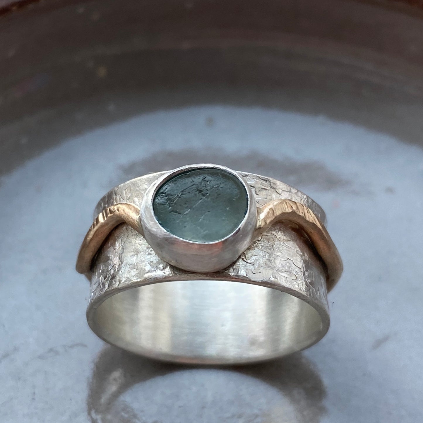 The Tilde Meditation Ring | Sea Glass Ring