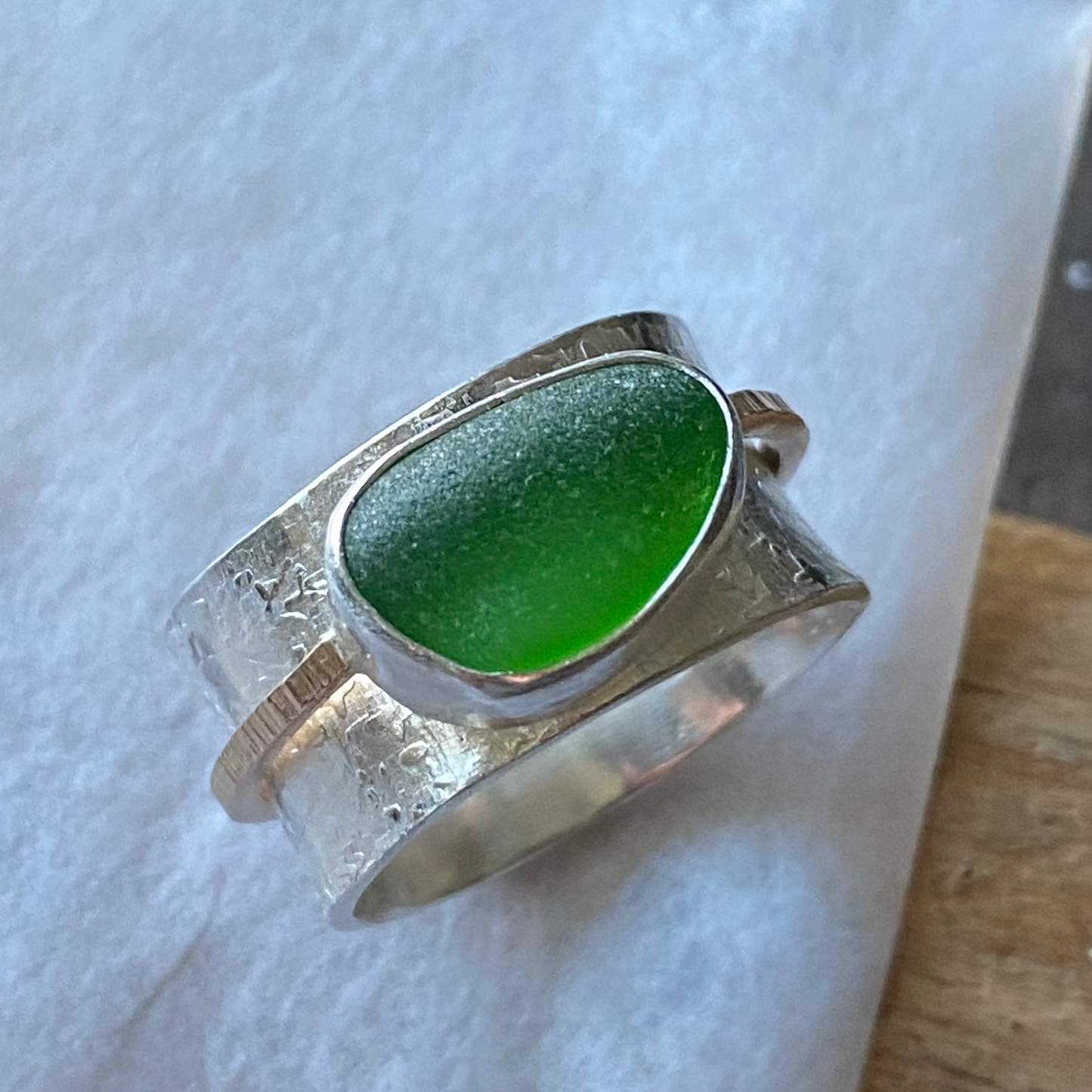 The Meditation Ring | Sea Glass Ring